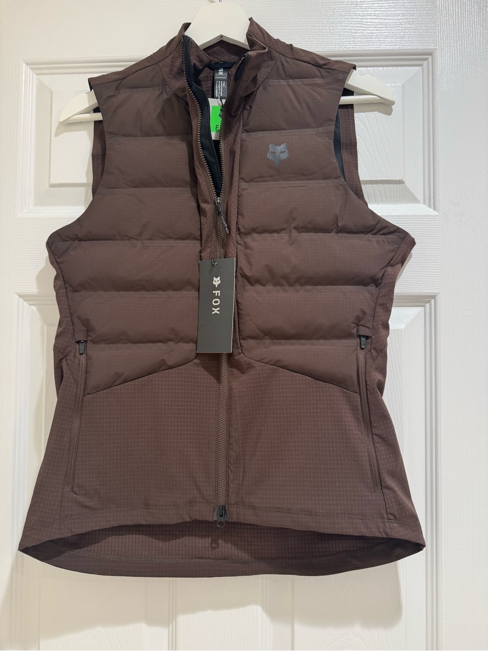 Fox Flexair Fire Vest Brown Puffer Cycling Mtb Vest Size Small